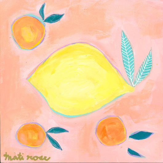 3 Clementines & 1 Lemon— 8x8 free shipping in US