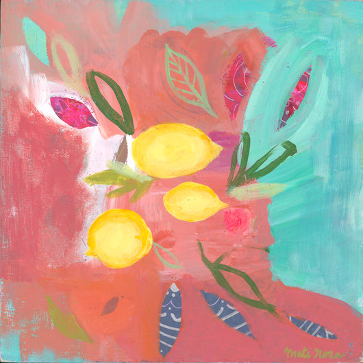 Santa Fe Lemons— 12x12 on Wood Panel (free shipping in US)