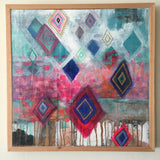 Lucy in the Sky with Diamonds—Moroccan Series 19.5x19.5" with custom frame