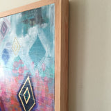 Lucy in the Sky with Diamonds—Moroccan Series 19.5x19.5" with custom frame