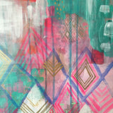 Moroccan Series: Mint Tea and Rose—  17.5x21.5" with a custom wood frame