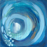 Playa del Coco:: Ocean Series 30x30" on canvas