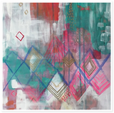 Moroccan Series: Mint Tea and Rose—  17.5x21.5" with a custom wood frame