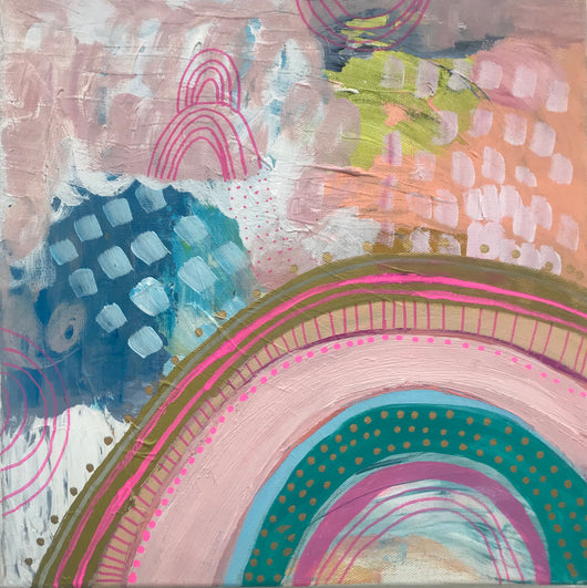 YES, I DO LIKE PINK— 12x12 on canvas