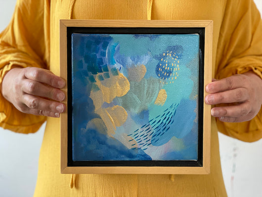 Cloud Canyon Mini No. 1— 10x10 Art with Wooden Frame Included {Free Shipping}