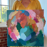 Color Joy Tumble— 20x20 Painting on Canvas {Free Shipping}