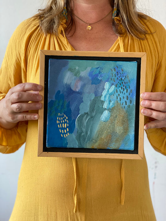 Cloud Canyon Mini No. 5— 10x10 Art with Wooden Frame Included