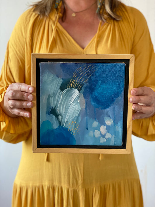 Cloud Canyon Mini No. 4— 10x10 Art with Wooden Frame Included