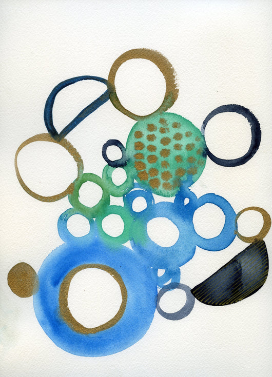 Blue Moon— Watercolor Original 9x12