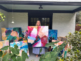 "Magnolias in March"— Original Abstract Painting (36x36)
