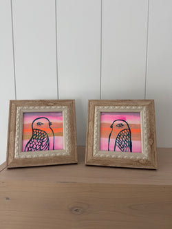 CUSTOM: Lil Love Bird Commission 4x4 (6.5 square frame)