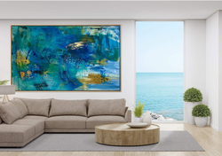 ELEVATE— Maine to Cali:  36x60 in/ 5x3 ft Painting on Canvas {Free Shipping}