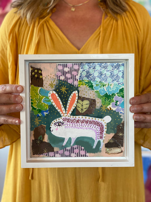 Bunny love 10x10 on canvas