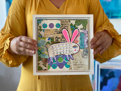 Bunny love 2: 10x10 on canvas