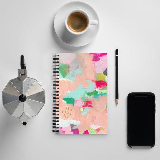 Peachy Abstract Spiral notebook