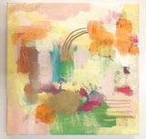 Space Between Stories Series:: Buttery Calm :: 10x10 Original Abstract