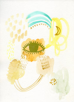 Golden Eye— Watercolor Original 9x12