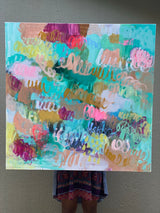 SCRIBBLE MEDITATION No 2— 40x40 Free Shipping in US