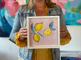 Amalfi Lemons No 1— canvas with 10x10 frame {Free Shipping}
