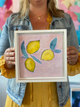 Amalfi Lemons No 1— canvas with 10x10 frame {Free Shipping}